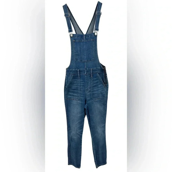 Madewell Skinny Overalls in Jansing Wash Stretch Denim Jean Coverall B443 - Picture 6 of 8